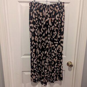 H&M loose fit black and tan pants - M